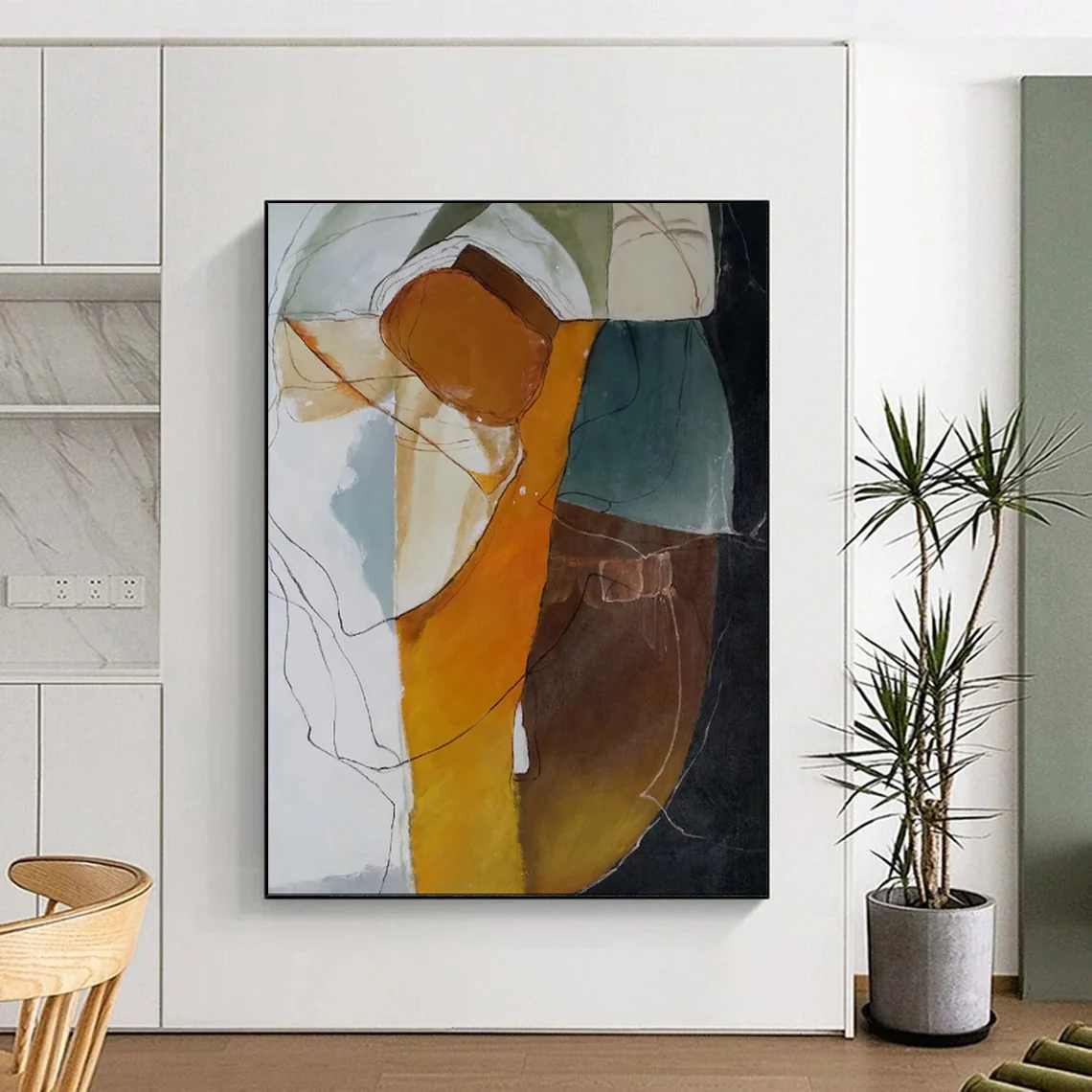 Gallery Earthy Figure luxury canvas for primary bedroom